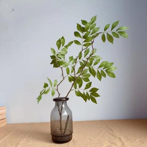 1Pcs Green Artificial Plant with Leaf Plastic Green Grass Tree for Home Decor Wedding Party New Year Fake Plants Decoration