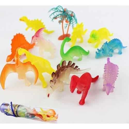 12pcs Glow In The Dark Luminous Jurassic Dinosaur Toy Model Toys Kids Gift F3ME