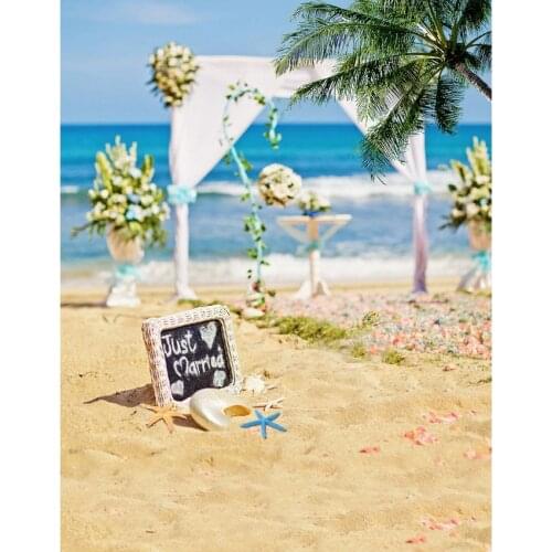 2020 sea beach wedding Fotografia backgrounds vinyl flower photo backdrops for photography studio accessories photophone S-2258