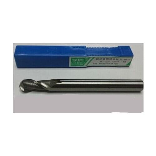 Free Shipping 1PCS 2Flute R8 Milling tools Milling cutter Ball nose End Mill CNC router bits HSS & Aluminium R8*16*32*140mm