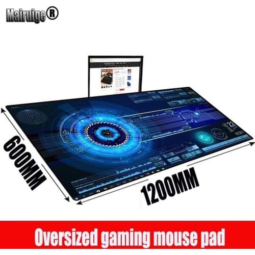 MRGBEST Abstract Radio Large Gaming Mouse Pad PC Computer Gamer Mousepad Desk Mat Locking Edge for CS GO LOL Dota 1200X600X3MM