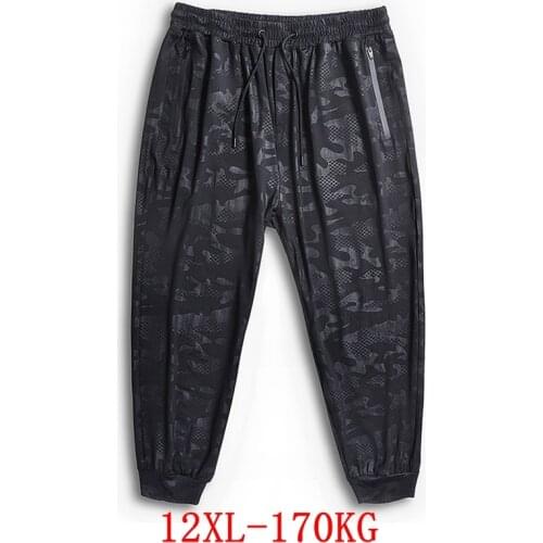 Mens big pants 170KG plus size 11XL 12XL loose stretch large size 6XL 7XL 8XL 9XL 10XL spring casual pants black 54 56 58