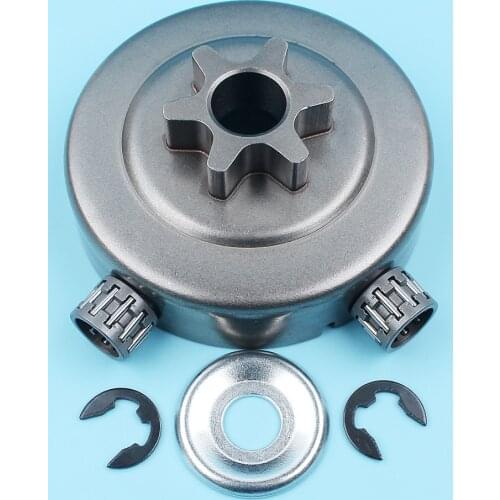Chain Sprocket 3/8" Pitch 6T Clutch Drum Washer E-Clip Kit For STIHL 017 MS170 018 MS180 021 023 025 MS210 MS230 MS250 Chainsaw