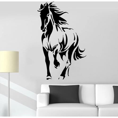Horse Silhouette Animal Wall Decal Company Mane Pony Mare Vinyl Wall Sticker For Bedroom Home Decoration For Living Room 6902