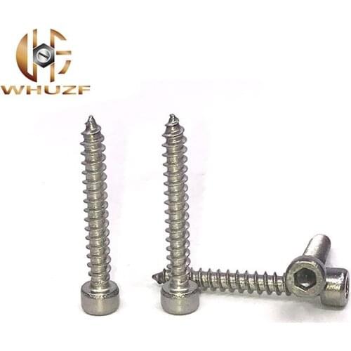 M3 *6/8/10/12/14/16/20/25 mm 50pcs 304 Stainless Steel Round Hexagon Hex Socket Cup Self Tapping Screw Bolt Self Tapping Model