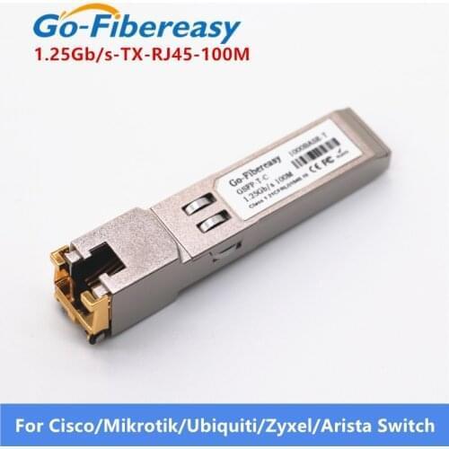 SFP RJ45 Gigabit Module 1000Mbps-TX SFP RJ45 Copper Switch Module Compatible with Cisco/Mikrotik SFP Fiber Optic Gigabit Module