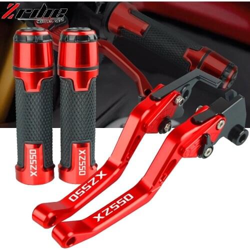 Motorcycle CNC Accessorie Short Brake Clutch Levers Handlebar Ends Hand Grips For Yamaha XZ550 XZ 550 1982 1983 1984 1985 1986
