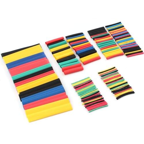 150/164/280pcs Heat Shrink Tube Kit Shrinking Assorted Polyolefin Insulation Sleeving Heat Shrink Tubing Wire Cable