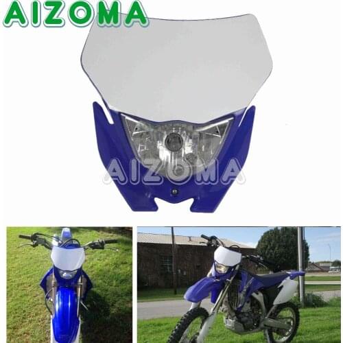 12V 35W Supermoto Enduro Headlight For Yamaha Headlamp Mask WR YZ TTR 110/125/250/250F/250R/250X/450F/426F Motocross Head Light