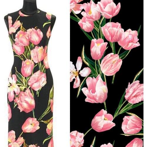 New Digital Printed Fabric Printed Skirt Fashion Cloth Heat Transfer Printing Non-imitation Fabric Oxford Embroidered Fabric