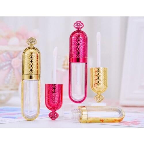 100pcs Empty Liquid Lip Gloss Tube 3ML Clear Glod Plastic Eyelash Clear Glue Refillable Bottle Lip Balm Container F20172573