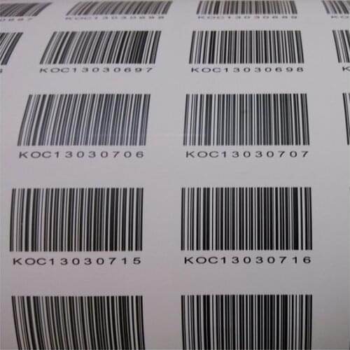 Customized bar code self adhesive sticker for store management