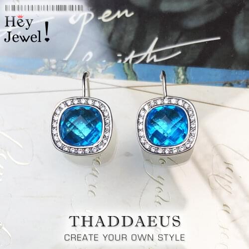 Light-blue Cosmo Earrings from the 925 Silver,Europe Style Karma Diy,Good Jewerly For Women,2019 Gift In 925 Sterling Silver