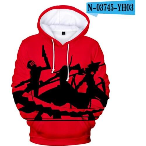 3D Print Soul Eater Sweatshirts Hoodies Boys/Girls/Kids Kawaii Harajuku Fashion Hoody Casual Pullover Hooded Kawaii Anime Hoodie