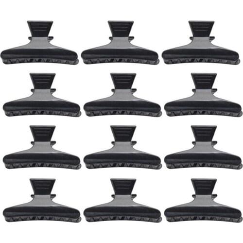 10 pcs Black Hairdressing Hairdressers Butterfly Hairpin Wedding Hair Clamps Claw Section Salon Clip Women Styling Accessory