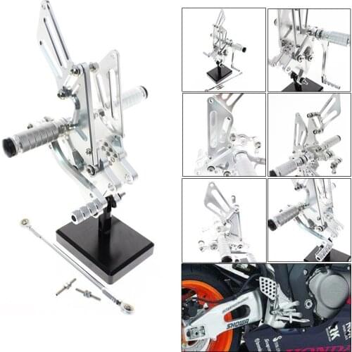 CNC Piede Del Motociclo Pioli Resto Pedali Pedane Posteriore For Kawasaki ZX10R ZX 10R 2006-2010 2007 2008 2009