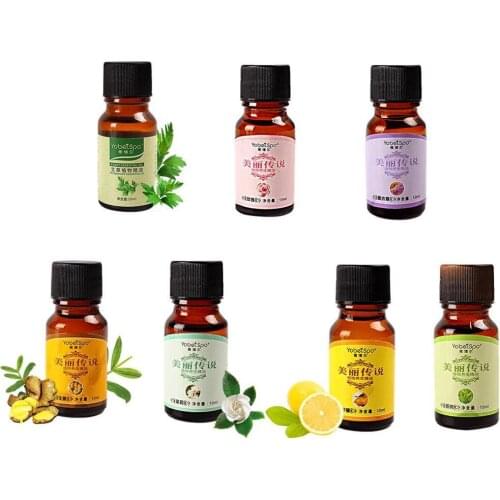 10ML Pure Essential Oils Massage Humidifier Wormwood Lavender Ginger Lemon Jasmine Tea TreeOil Essential Body Scraping Oil