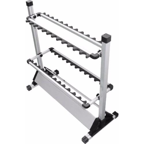 Fishing rod rack stands support 24 pcs fishing rods, aluminium display rod rack