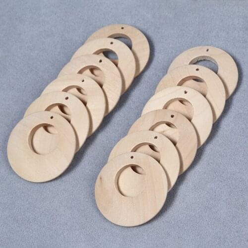 50pcs/lot 40mm DIY Loose Round Unfinshed Wooden Spacer Beads Natural Wood Beads For Necklace Earrings Making Jewelry Findings