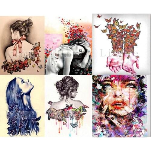 5D Diamond embroidery woman diy diamond painting cross stitch Portrait full round crystal diamond mosaic Handicraft picture Q941