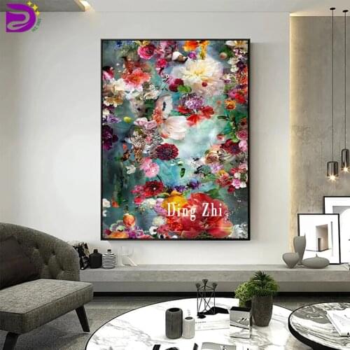 5D Square Round Diamond Painting Flower By Numbers Mosaic Set Diamond Embroidery Hot Selling American Flowers Pictures Beaded