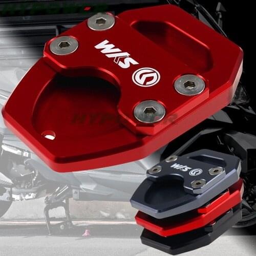 Motorcycle CNC Aluminum Kickstand Extension Plate For SYM CRUISYM300 GTS300i GTS 300i Foot Side bracket Stand Enlarge Pad