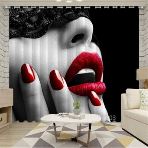 American Sexy Girl Printed 3D Living Room Curtain Interior Bead Curtain Drapes Curtains For Kitchen On Window Micro-Shading