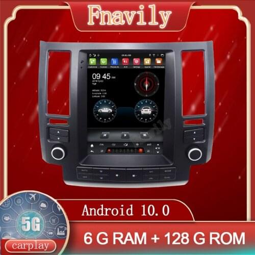 Android 10 Car Radio For Infiniti FX FX35 FX45 Car Multimedia System Player GPS Navigation Vertical Screen Tesla Style 10.4"