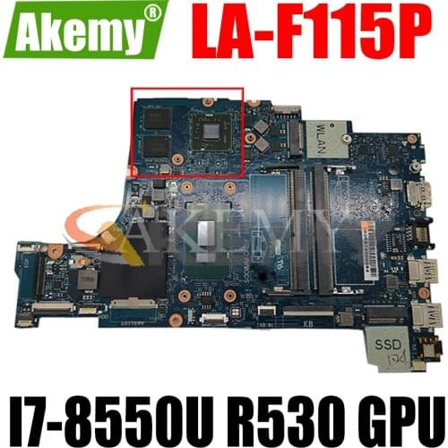 CAL50/DAL10 LA-F115P For DELL Inspiron 15 5570 17 5770 Laptop Motherboard CN-0Y8YF0 Y8YF0 With I7-8550U R530 GPU 100% Fully Test