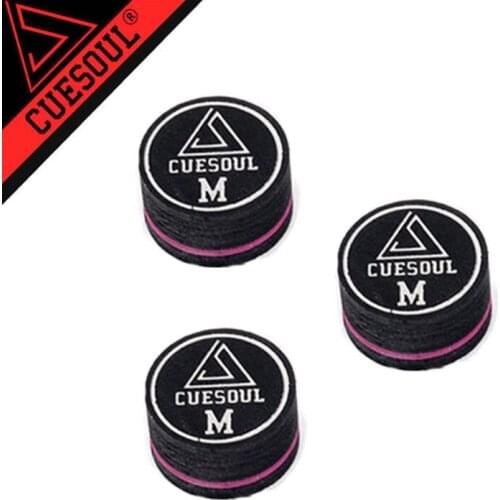 CUESOUL14mm Billiards Pool Cue Tips SS S M H HH 8 Layer Baked Leather Billiard Accessories