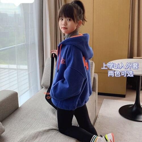 Girls Babys Coat Jacket Outwear 2021 Letters Thicken Winter Plus Velvet Warm Cotton Mink Fleece High Quality Childrens Clothin