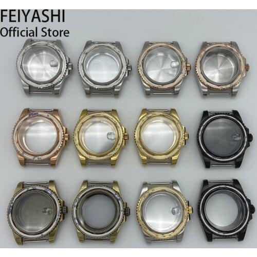 For seiko nh35 nh36 28.5mm dial movement 316L Stainless Steel Sapphire Glass Mens watches cases Submariner accessory parts