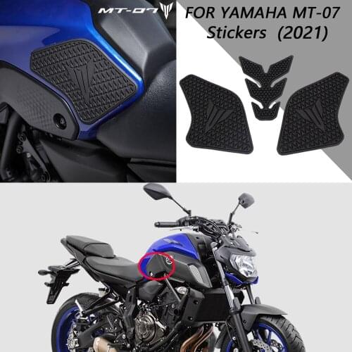 FOR YAMAHA MT07 MT-07 2021 Motorcycle Non-slip Side Fuel Tank Stickers Waterproof Pad Rubber Sticker