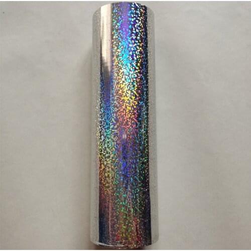 Hot stamping foil holographic foil silver color B03 Blur point pattern hot press on paper or plastic 21cm x120m