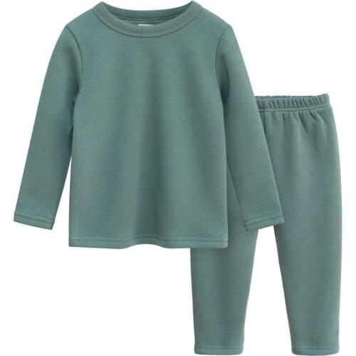 Cotton Pajamas Boy Childrens Winter Clothes Baby Warm Clothing Kids Girls Casual Suit For 2-5 Years Home Sleepwear Sets Pyjamas