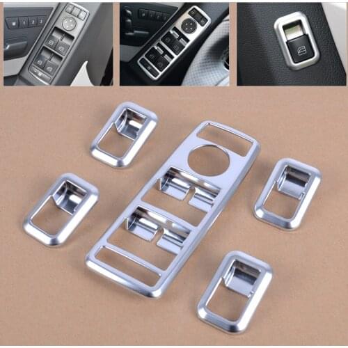 Car Interior Matt Chrome Door Window Switch panel cover trim Fit for Mercedes Benz C GLK Class W176 W246 W204 W212 W218 X204