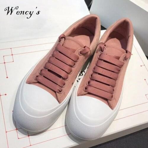 Suede Sneakers for Women Lace Up Thick Bottom Canvas Casual Shoes Platform Outside Genuine Leather Luxury Brand New Shoes Girls