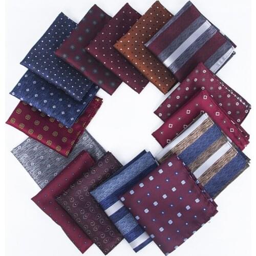 Linbaiway Business Printed Striped Handkerchief for Mens Suits Hankies Casual Party Pocket Square Gift Tuxedo Chest Towel