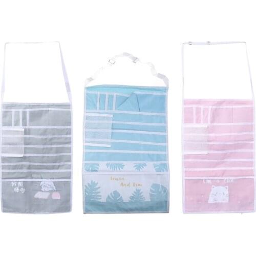 Multifunctional Student Learning Hanging Book Bag Desk Organizer Creative Canvas Book Storage Magazine Holder