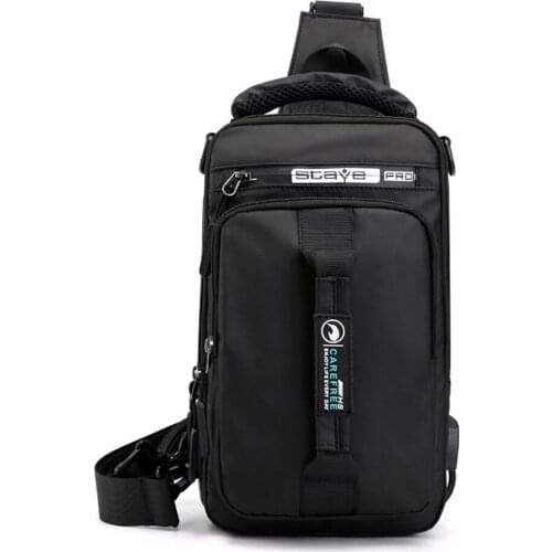 Multi-Function Sling Chest Bag With USB Charging Port Men Women Hiking Backpack Cross-Body Shoulder Fanny Pack Tote Handbags