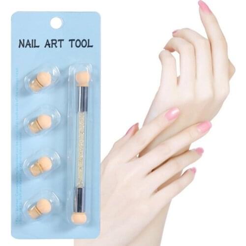 Nail Art Set Dual-ended Dotting Sponge Blooming Nail Pen Drawing And Dotting Nail Polish Professional Manicure Tool