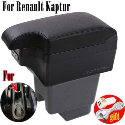 For Renault Kaptur Armrest KAPTUR Retrofit parts dedicated Car Armrest box Center Storage box car accessories Interior with 6USB