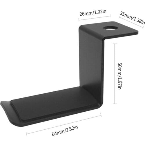 Aluminum Alloy Headphone Stand Holder Rotary Hanging Hook Metal Headset Hanger LX9B