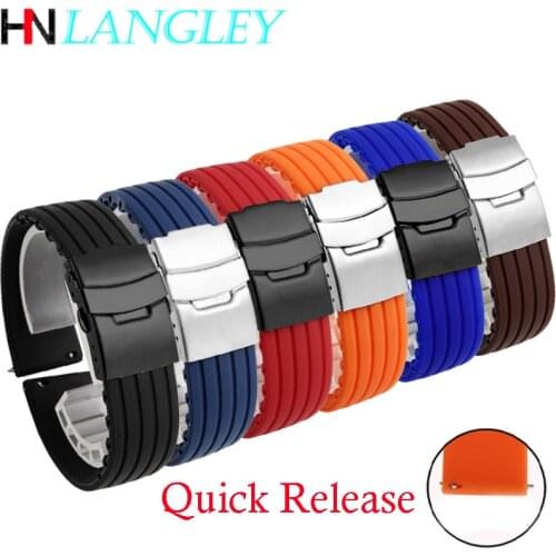 Tires Pattern Strap Watch Band Quick Release Silicone Rubber Watchstrap 18/20/22/24 Mm Sports Bands for Samsung Active