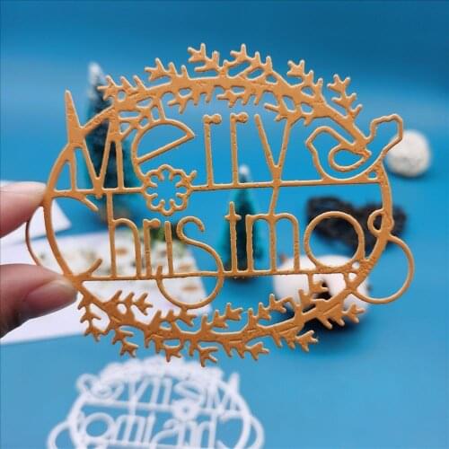 Merry Christmas cutting dies 2020 New Metal Cutting Dies for DIY Scrapbooking Embossing Decorative Crafts Supplies Cards Making