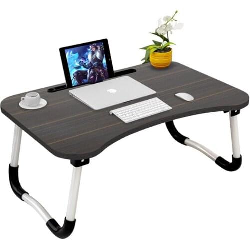 Portable Folding Desk Small Bed Table Dormitory Student Student Laptop Desk Multi-function Bracket Table Bedroom 60*40*28cm