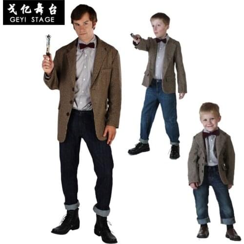 Free Shipping Cosplay Costume Doctor Who Eleventh Doctor Matt Smith Uniform Halloween Christmas Anime Anime Game for adult men