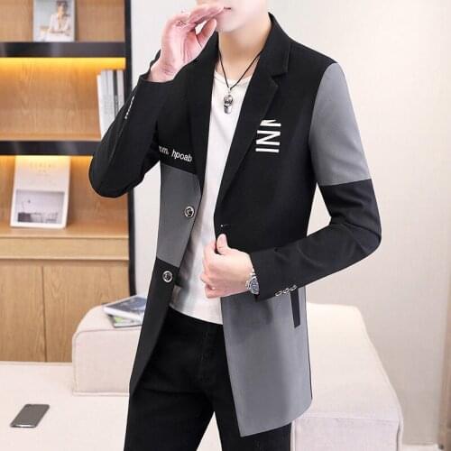 2021 Spring and Autumn Thin Jacket Korean Style Slim Suit Trendy and Handsome Mens Jacket
