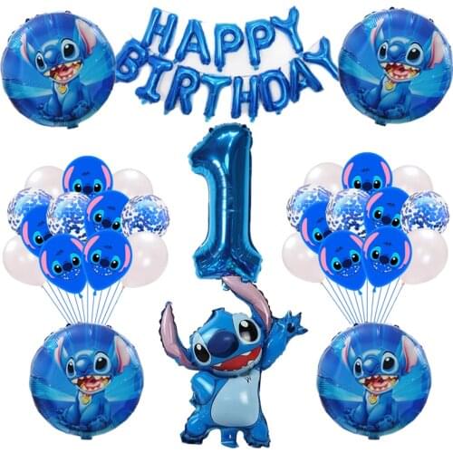 Lilo & Stitch Party supplies balloons Stitch Latex foil balloon Children happy birthday balloons banner decorations balloons