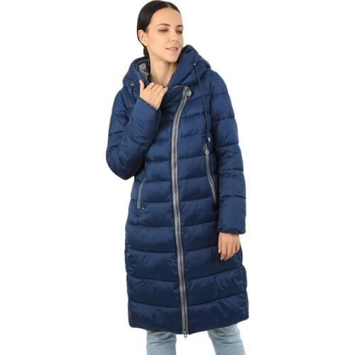 Womens Down Jacket Parka Warm Cotton Quilted Coat Long Overcoat Female With Hood Quality Clothes WindProof Puffer 17-88-2